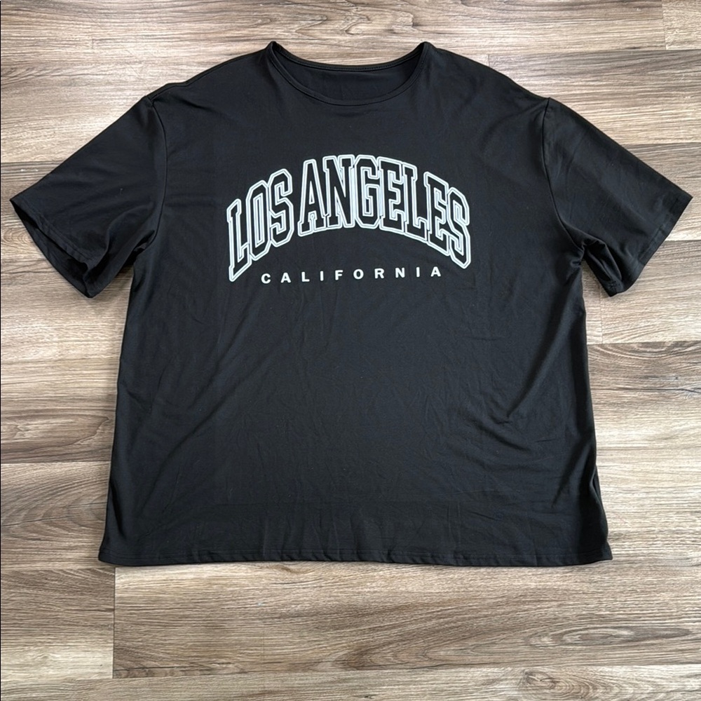 Women's Sized 2XL Tshirt LOS ANGELES Black Oversized Everyday Sport Street